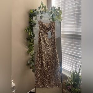 Antonio Melani Gold Sequin Dress